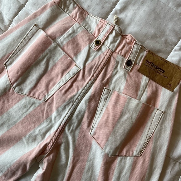 NWT One Teaspoon Candy Stripe High Waist Barrel Style Safari Jean 26 - Picture 10 of 16